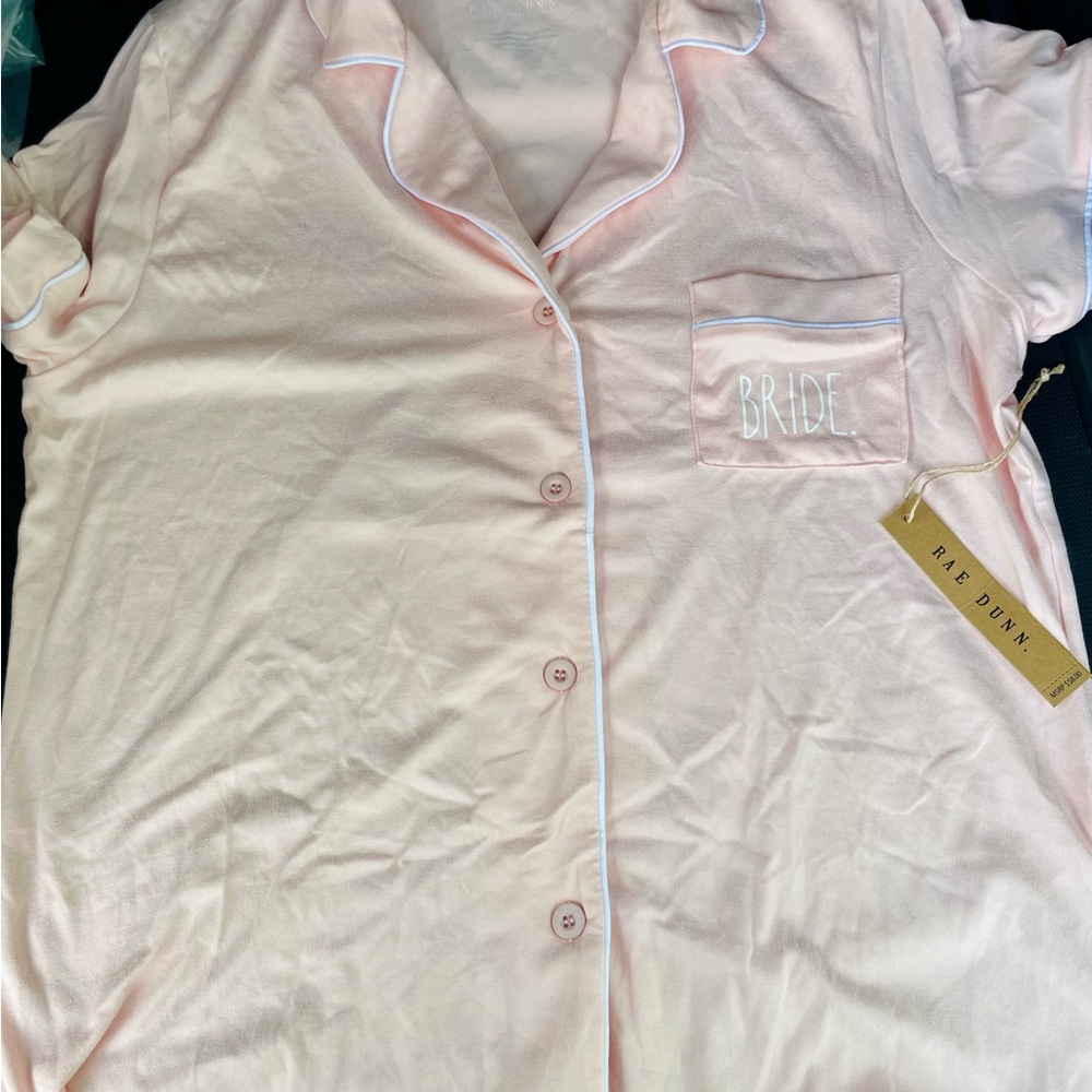 Rae Dunn Soft Pink Bride Pajama Set